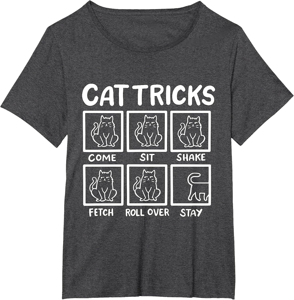 Cat Tricks T-Shirt - Dark Heather Grey
