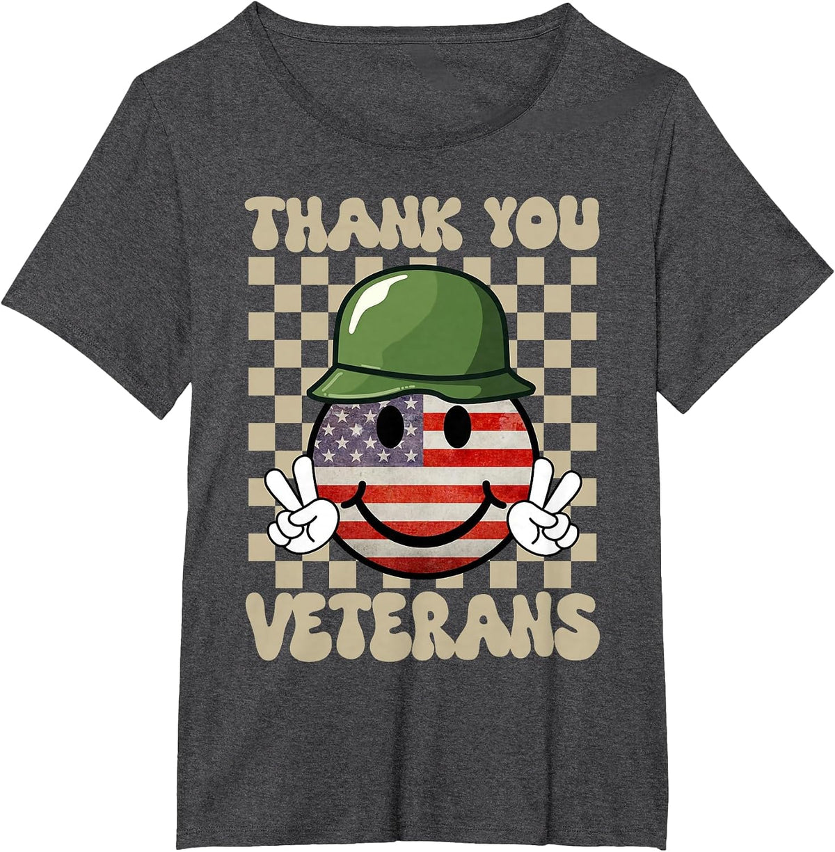 Day Memorial Day Partiotic T-Shirt - Dark Heather Grey