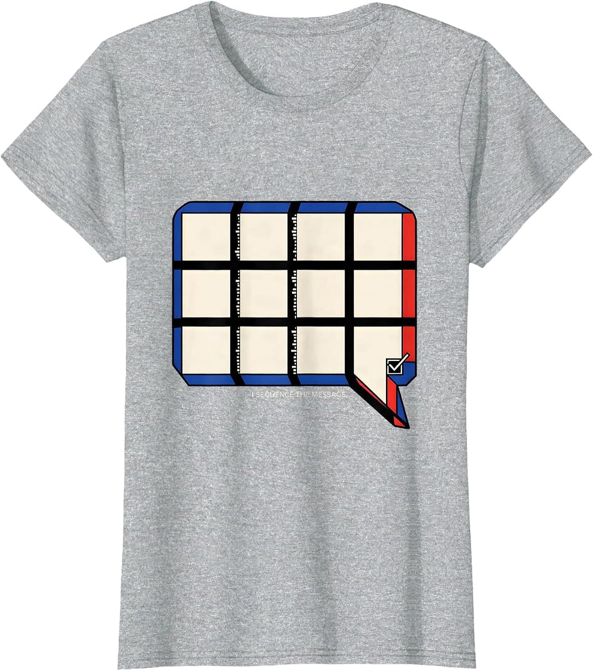 I Sequence The Message Geometric Special Education Teacher T-Shirt - Heather Grey