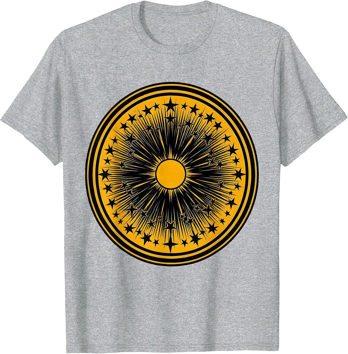 Men's Starfield Collapsing Into a Single Bright Dot T-Shirt - Heather Grey