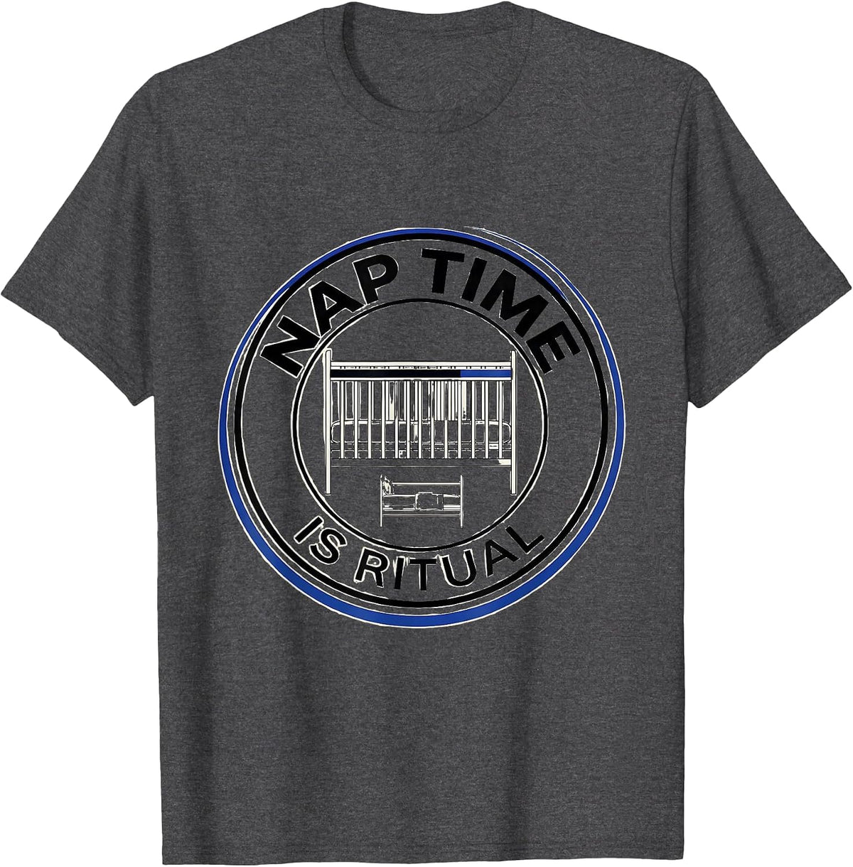 Men's Nap Time Is Ritual Swiss International Daycare Teacher T-Shirt - Dark Heather Grey