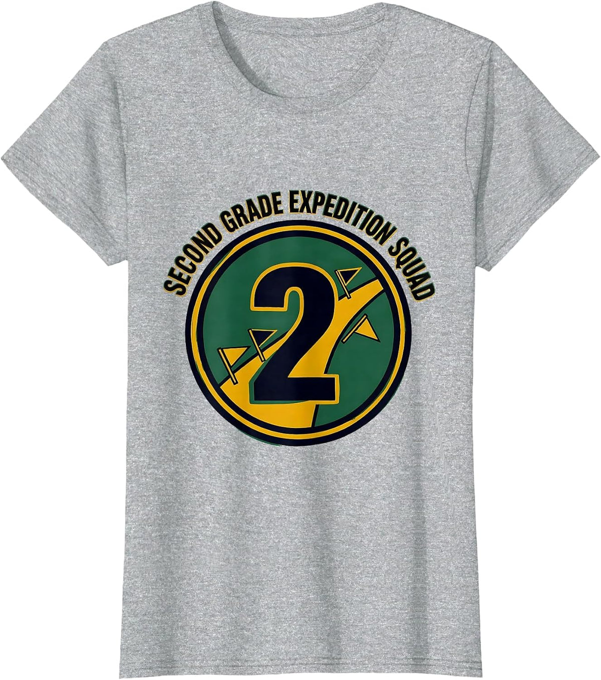 Second Grade Expedition Squad Cute 2nd Grade Back To School T-Shirt - Heather Grey