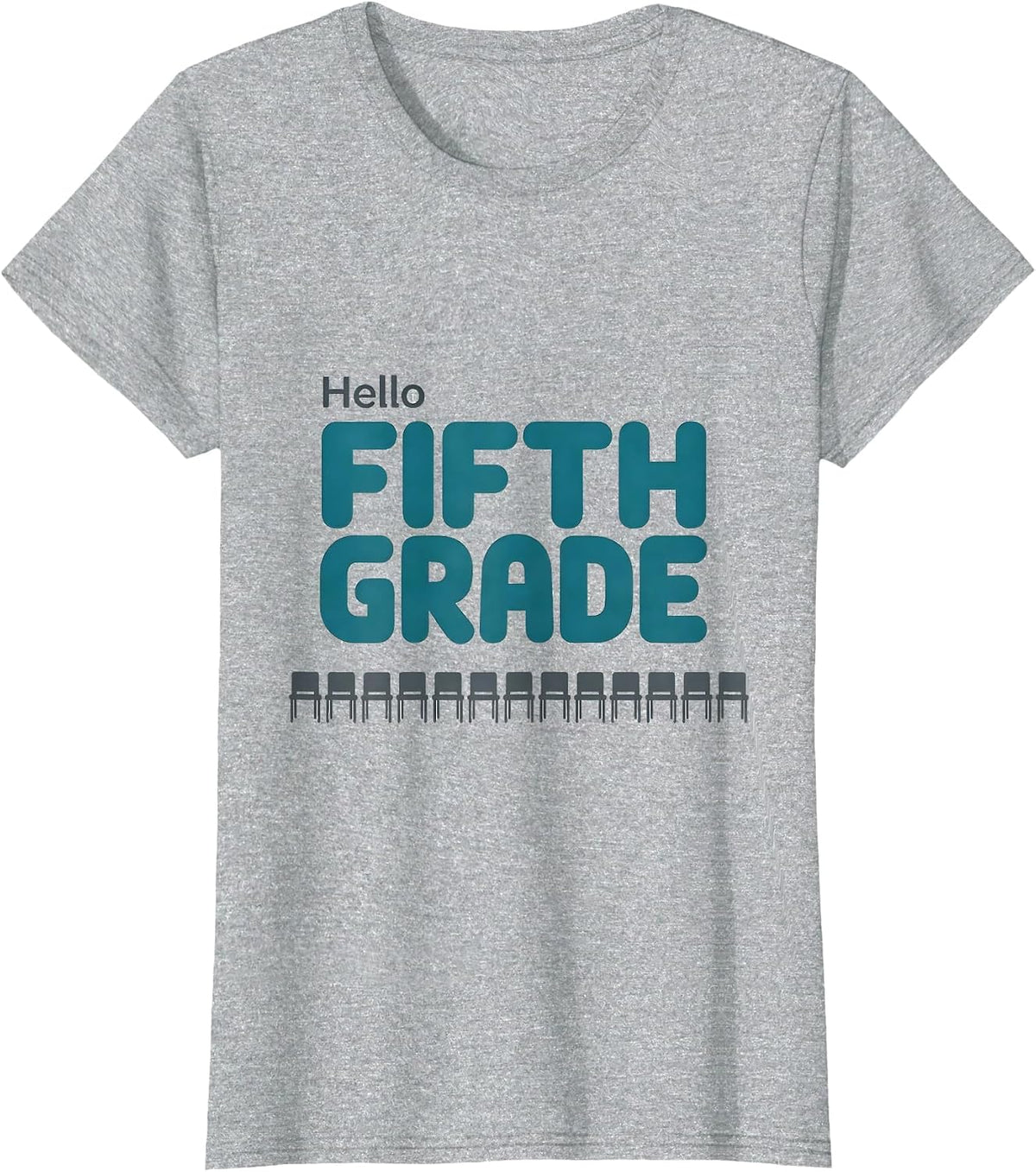 Hello Fifth Grade Teacher Back To School Girls T-Shirt - Heather Grey