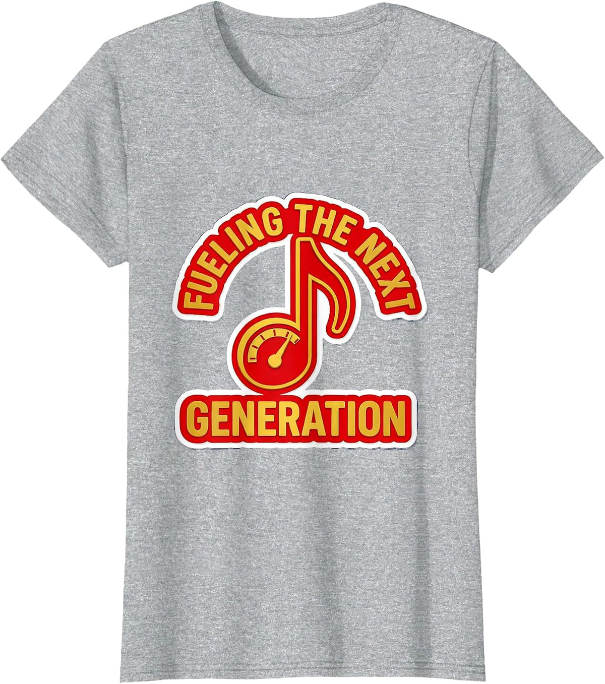 Music Teacher Fueling the Next Generation Design T-Shirt - Heather Grey