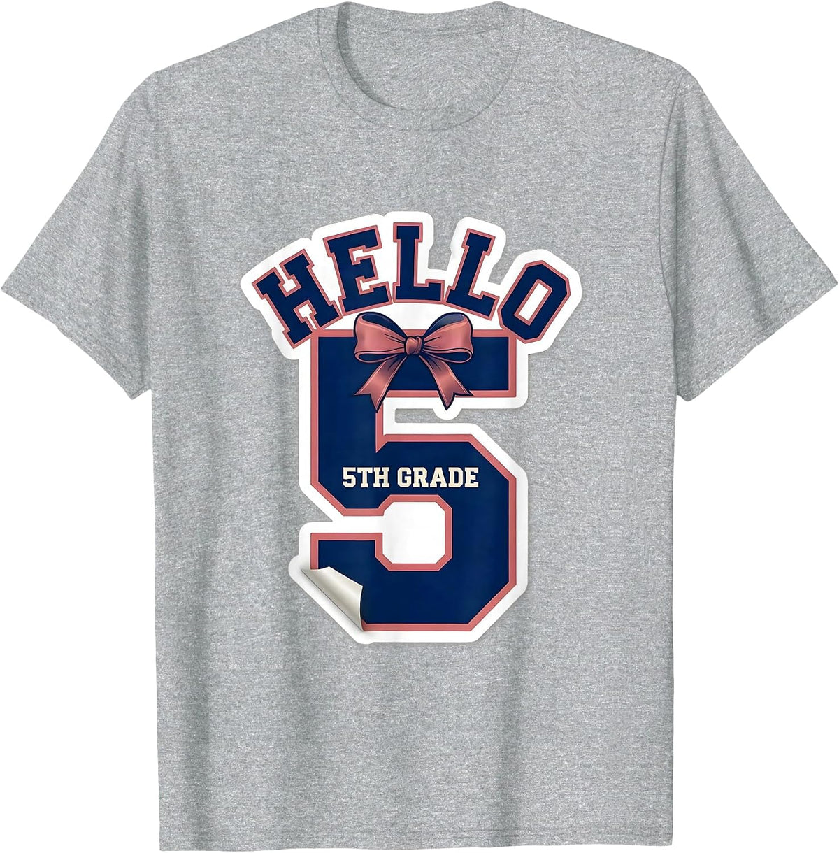Men's Hello 5th Grade Cute Back To School Teacher Student First T-Shirt - Heather Grey