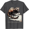 Men's My Ferret Unrolled The Wrapping Paper Funny Ferret Lover T-Shirt - Dark Heather Grey