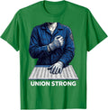 Men's Union Worker Woman Labor Day Pride T-Shirt - Kelly Green