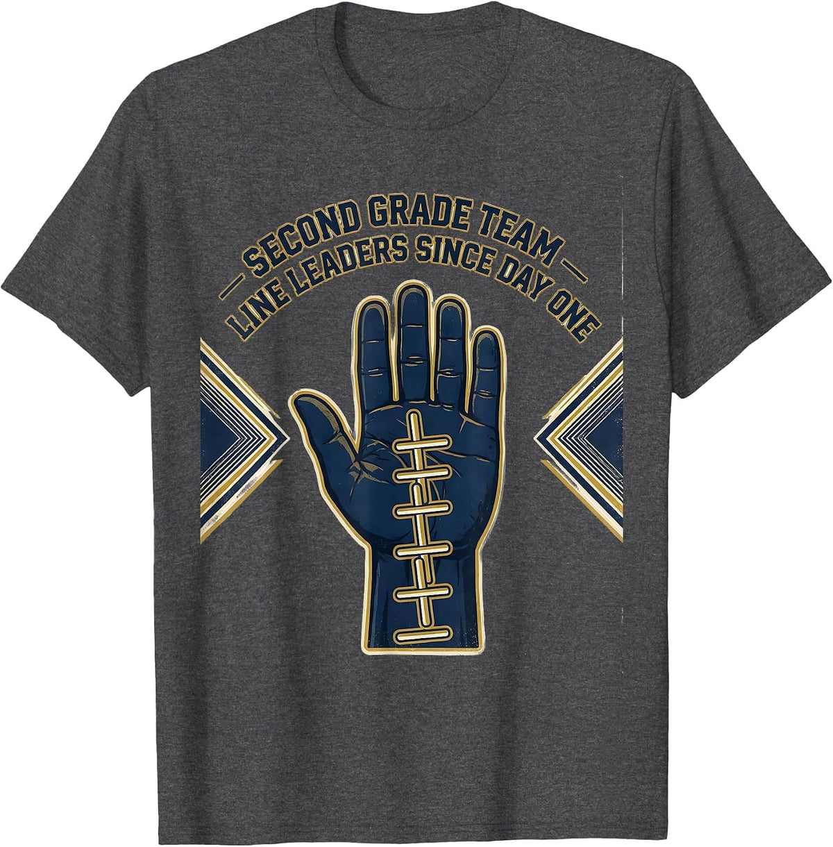 Men's Second Grade Team — Line Leaders Since Day One Teacher T-Shirt - Dark Heather Grey