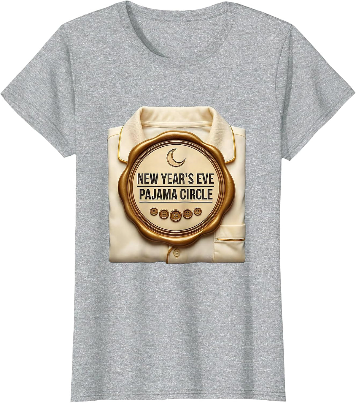 New Year's Eve Pajama Circle Funny Family Matching Party T-Shirt - Heather Grey