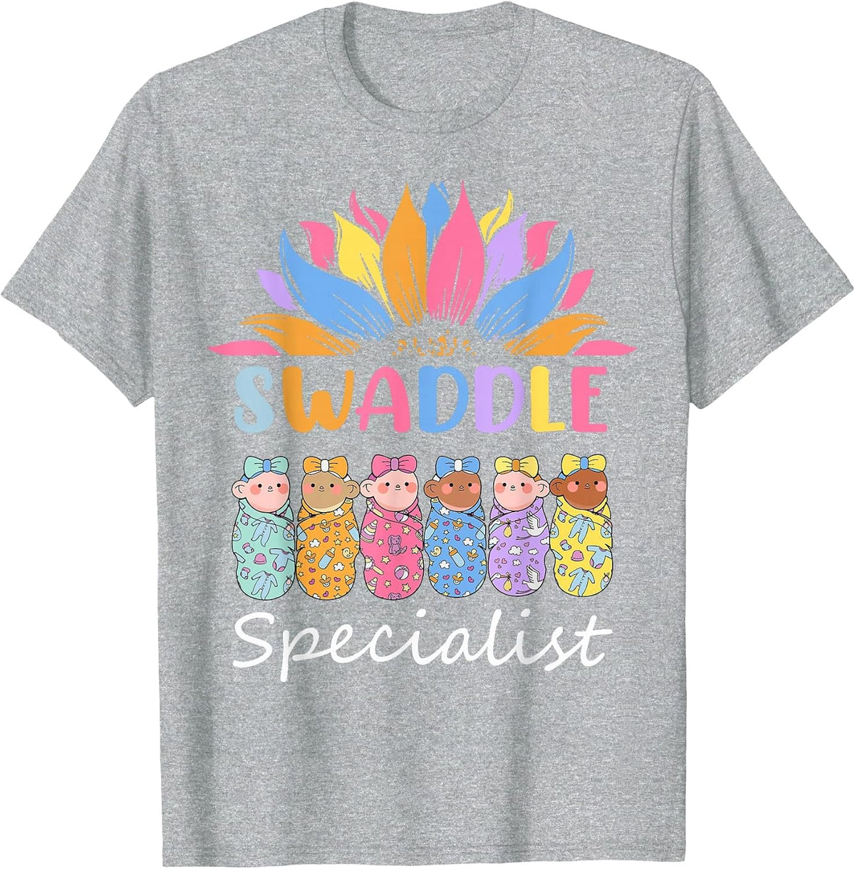 Swaddle Specialist Expert Swaddler Neonatal Intensive Care T-Shirt - Heather Grey