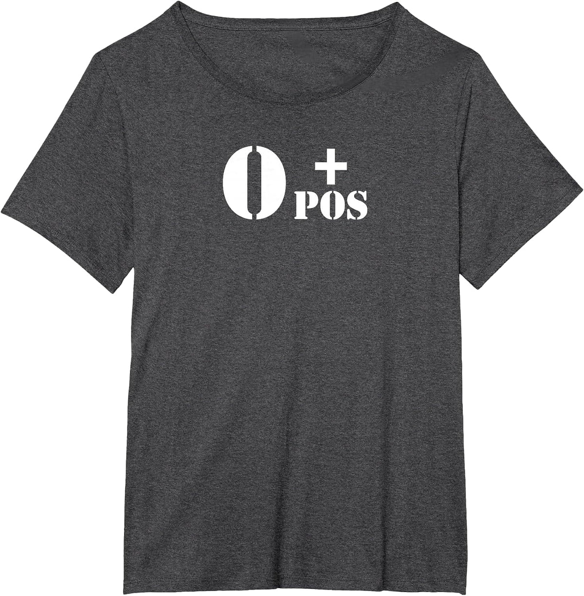 Blood Type O Positive T-Shirt - Dark Heather Grey