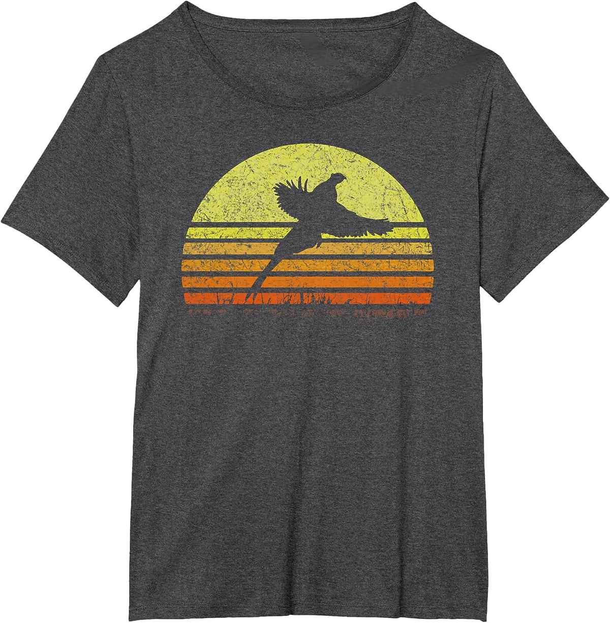 Pheasant Hunting South Dakota Upland Bird Game Hunter Retro T-Shirt - Dark Heather Grey