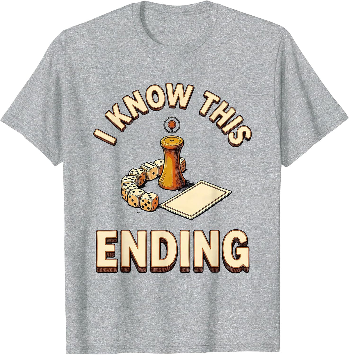 Men's I Know This Ending Funny RPG Gamer Humor T-Shirt - Heather Grey