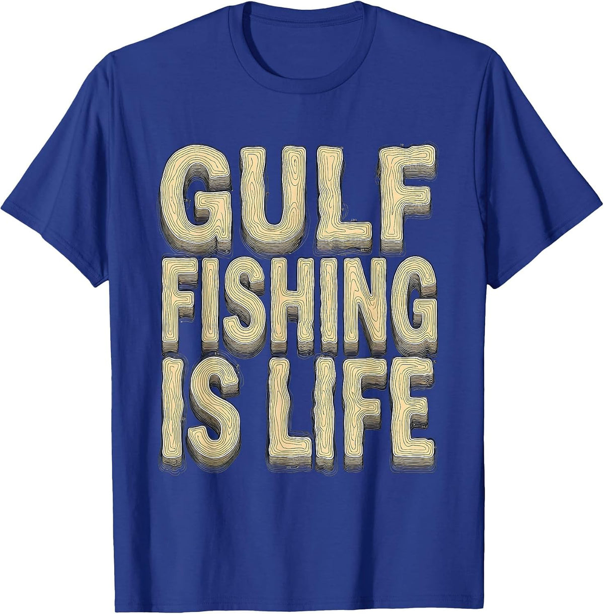 Gulf Fishing Is Life Gulf of Mexico Design T-Shirt - Royal Blue