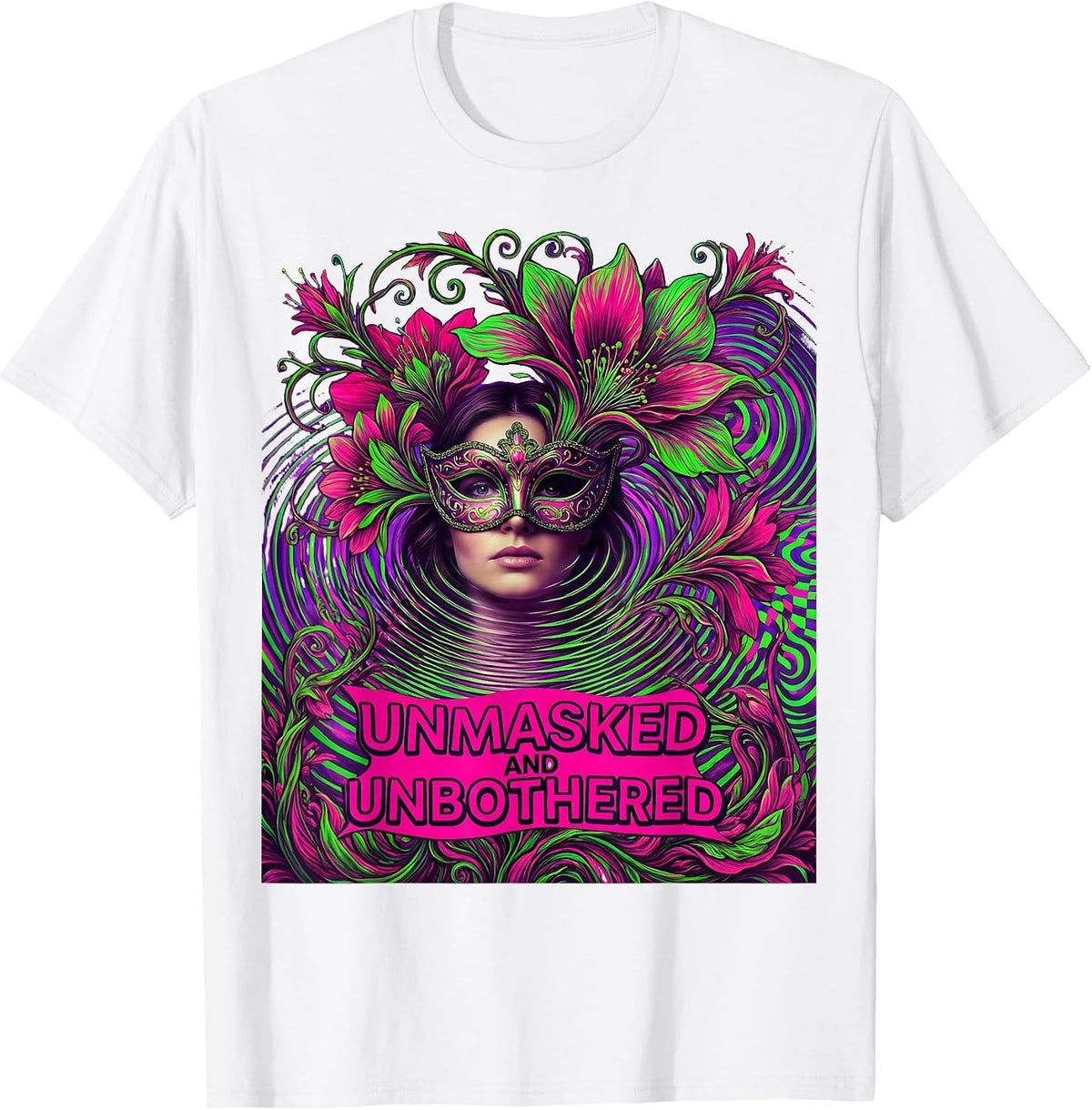 Men's Unmasked and Unbothered Autism Awareness Design T-Shirt - White