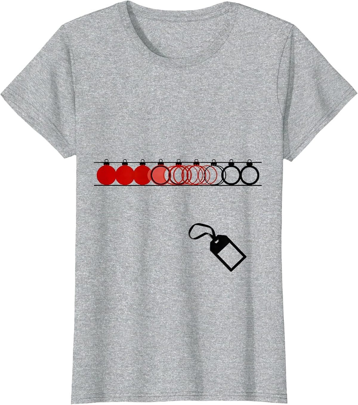 Ball Node Grid Retro Social Worker Christmas Party T-Shirt - Heather Grey