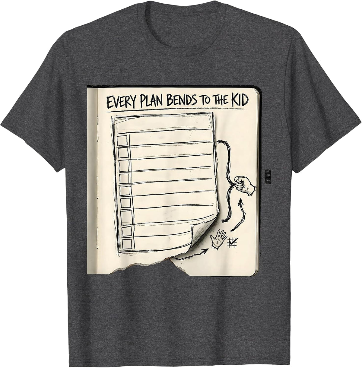 Men's Every Plan Bends To The Kid Funny Special Education Teacher T-Shirt - Dark Heather Grey