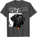 Men's Snacks Left Unattended Do Not Survive Funny Great Dane Dog T-Shirt - Dark Heather Grey