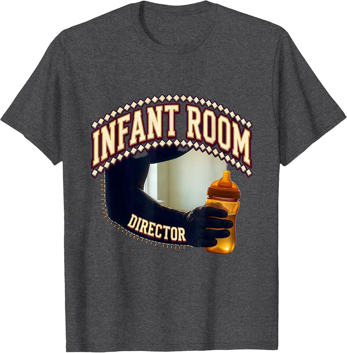 Men's Infant Room Director Funny Daycare Provider Childcare T-Shirt - Dark Heather Grey