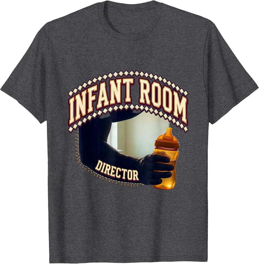 Men's Infant Room Director Funny Daycare Provider Childcare T-Shirt - Dark Heather Grey