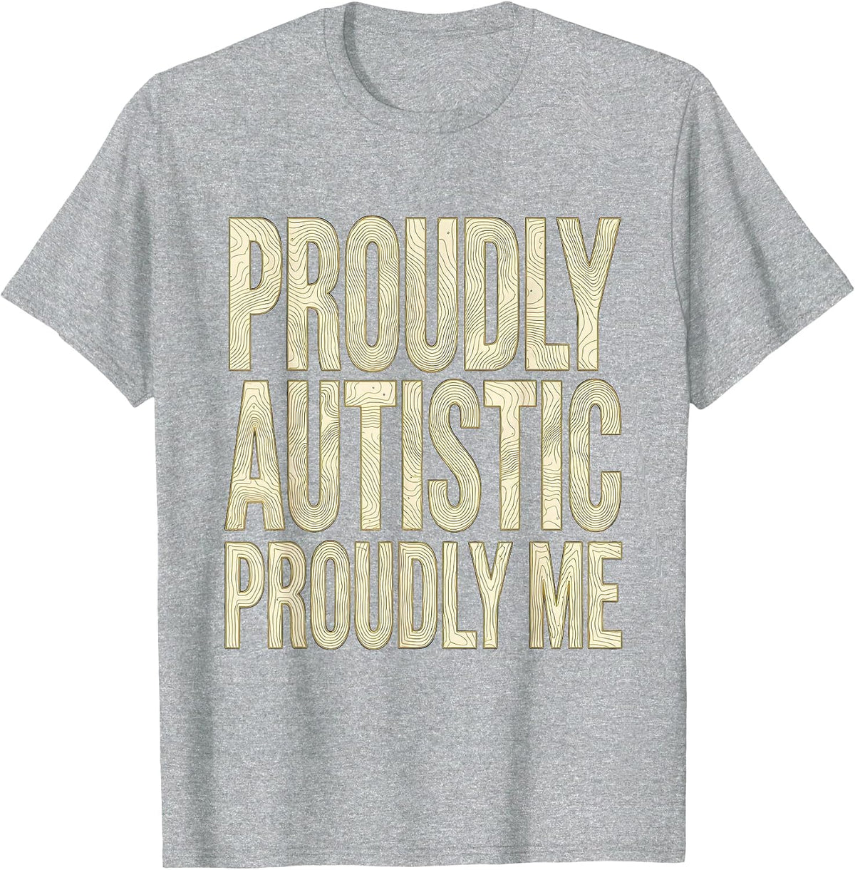 Men's Proudly Autistic Proudly Me Autism Awareness Design T-Shirt - Heather Grey