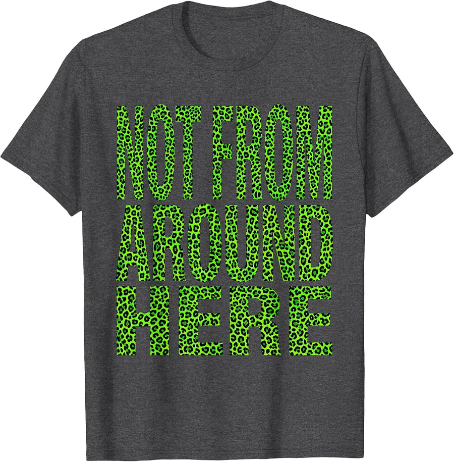 Men's Not From Around Here Alien Graphic Design T-Shirt - Dark Heather Grey