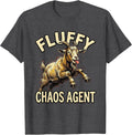 Men's Fluffy Chaos Agent Funny Goat Design T-Shirt - Dark Heather Grey