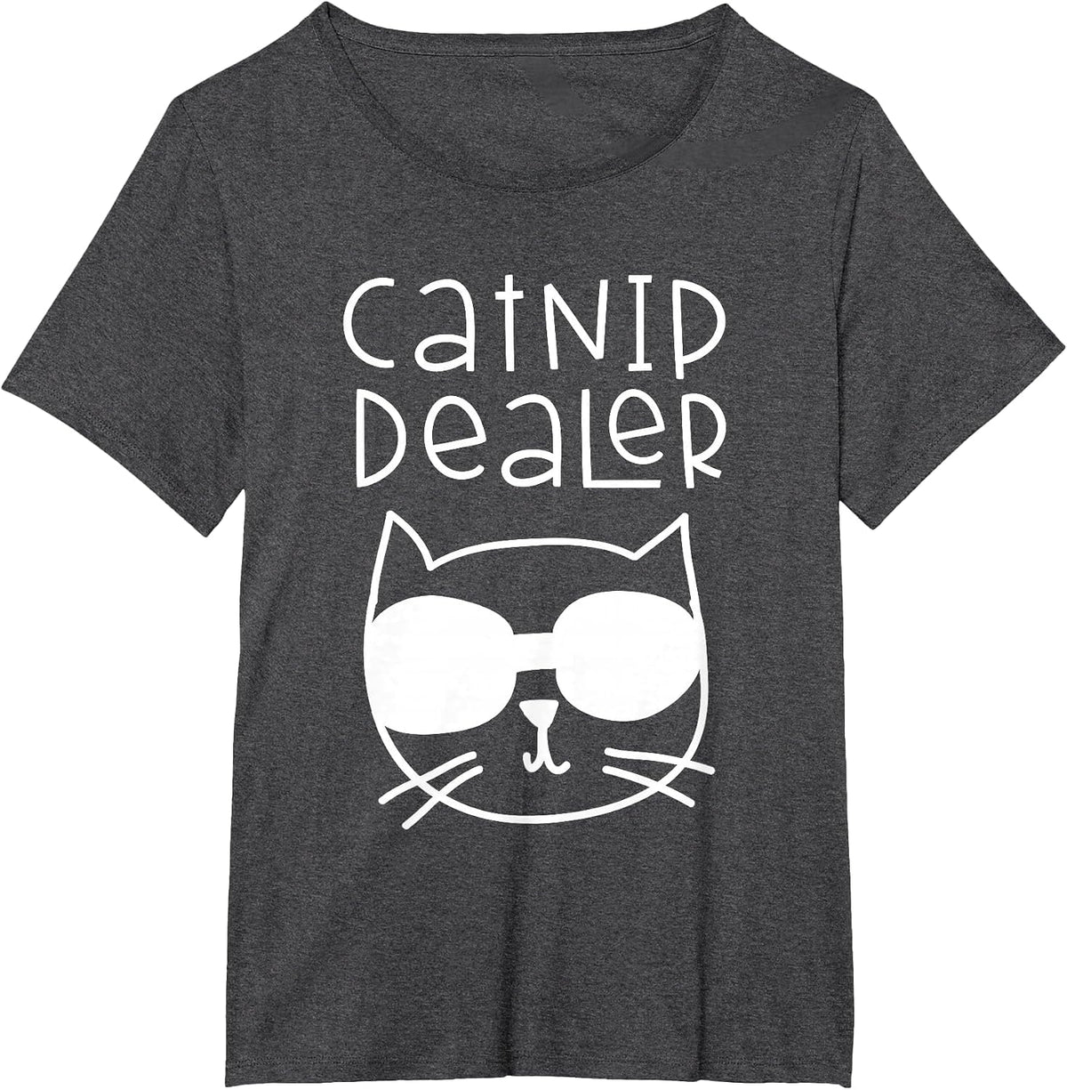 Catnip Dealer Funny Cat T-Shirt for Cat Lovers T-Shirt - Dark Heather Grey