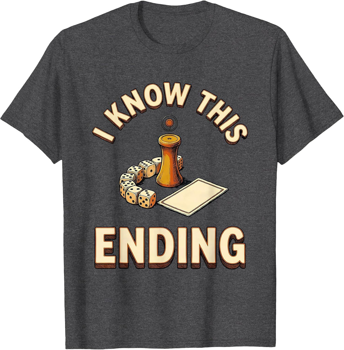 Men's I Know This Ending Funny RPG Gamer Humor T-Shirt - Dark Heather Grey