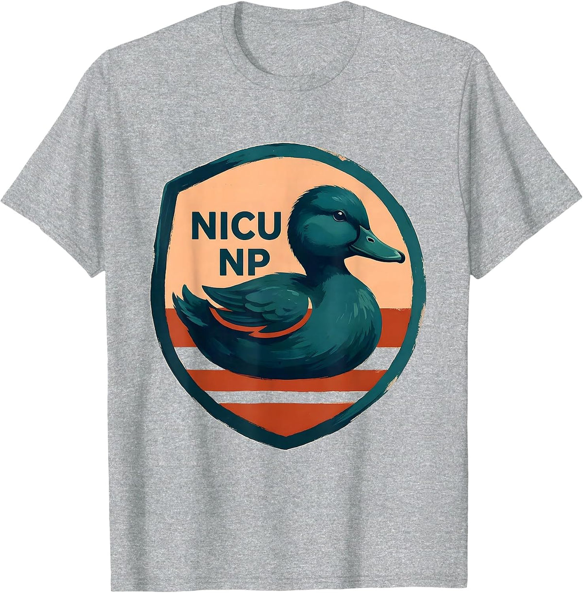 Men's NICU NP Cute Duckling Pediatric Nurse Practitioner NICU T-Shirt - Heather Grey