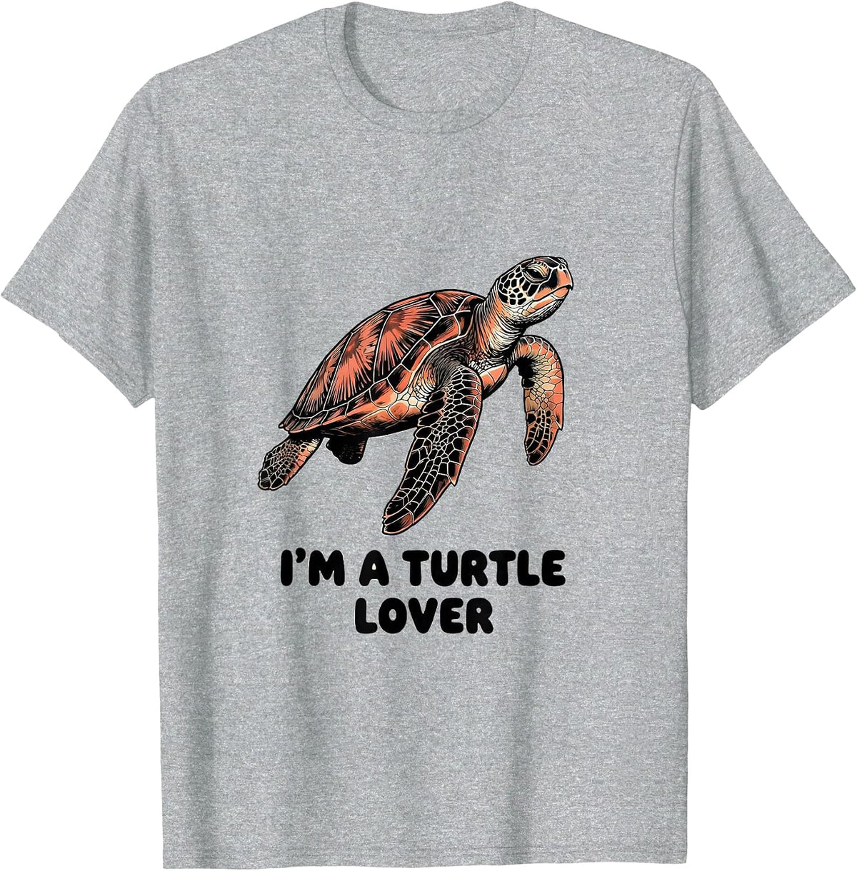 Men's I'm A Turtle Lover Funny Sea Turtle Enthusiast Gift T-Shirt - Heather Grey