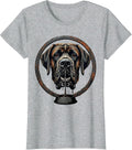 Great Dane Jowls Drool Distressed Dog Lover Humor T-Shirt - Heather Grey