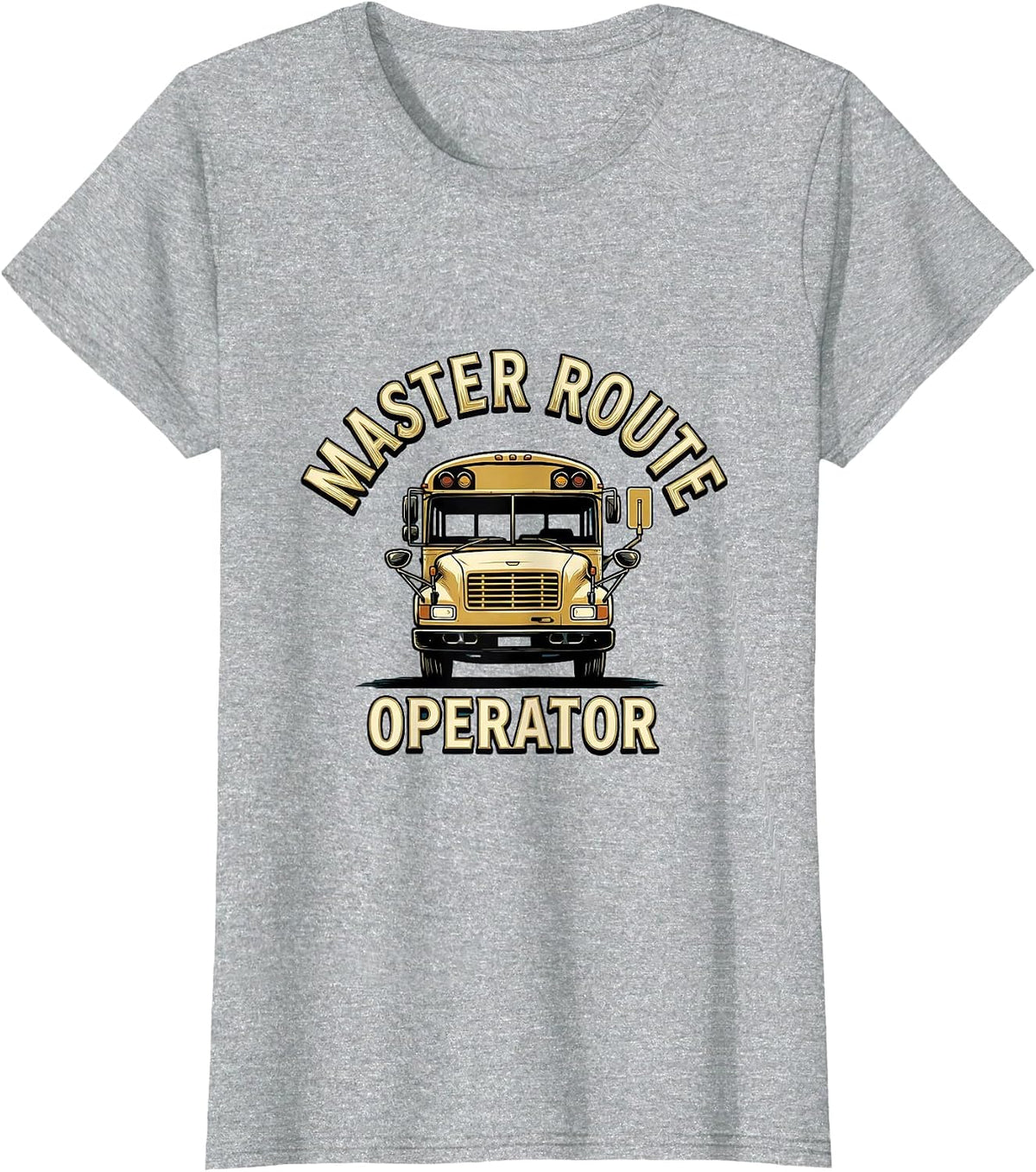 Women's Master Route Operator Funny School Bus Driver Appreciation T-Shirt - Heather Grey