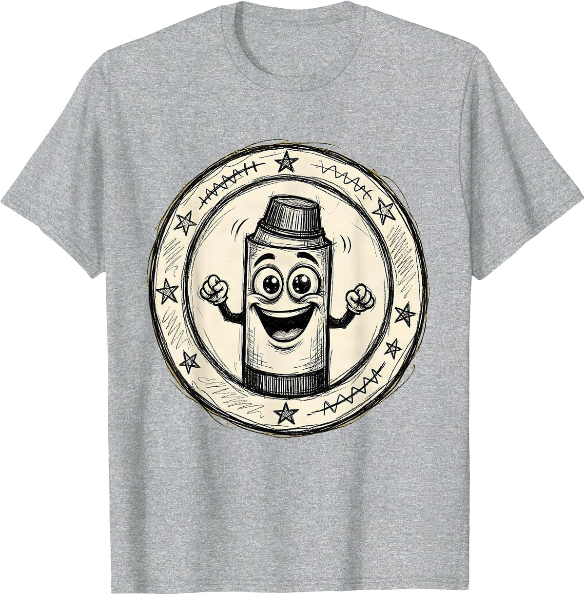 Men's Cute Glue Stick Googly Eyes 2nd Grade Teacher T-Shirt - Heather Grey