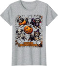 Havanese Halloween Squad Comic Book Dog Breed Costume T-Shirt, Women, Heather Grey, Large - As Pictured
