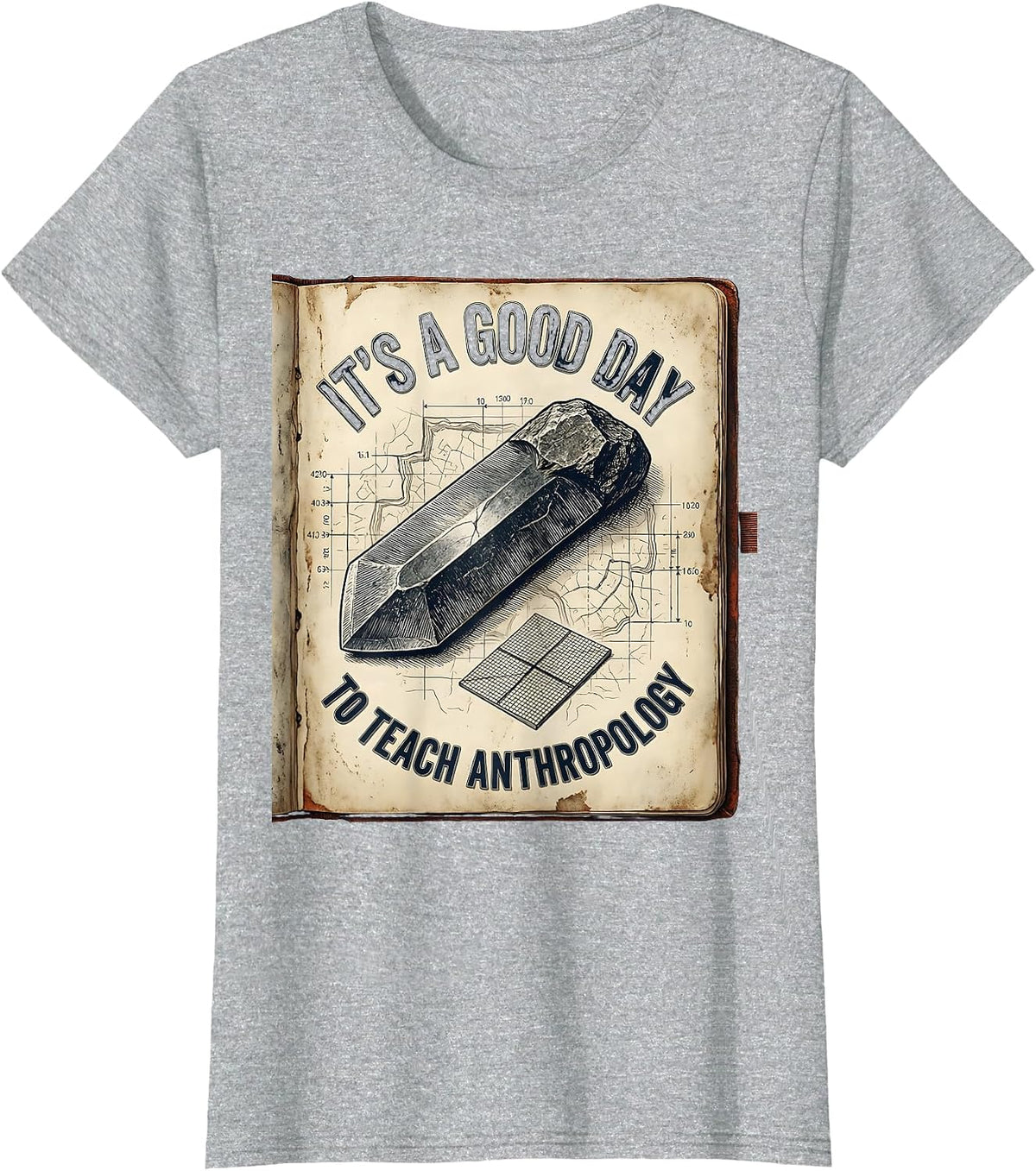Women's It's A Good Day To Teach Anthropology Funny Professor Retro T-Shirt - Heather Grey