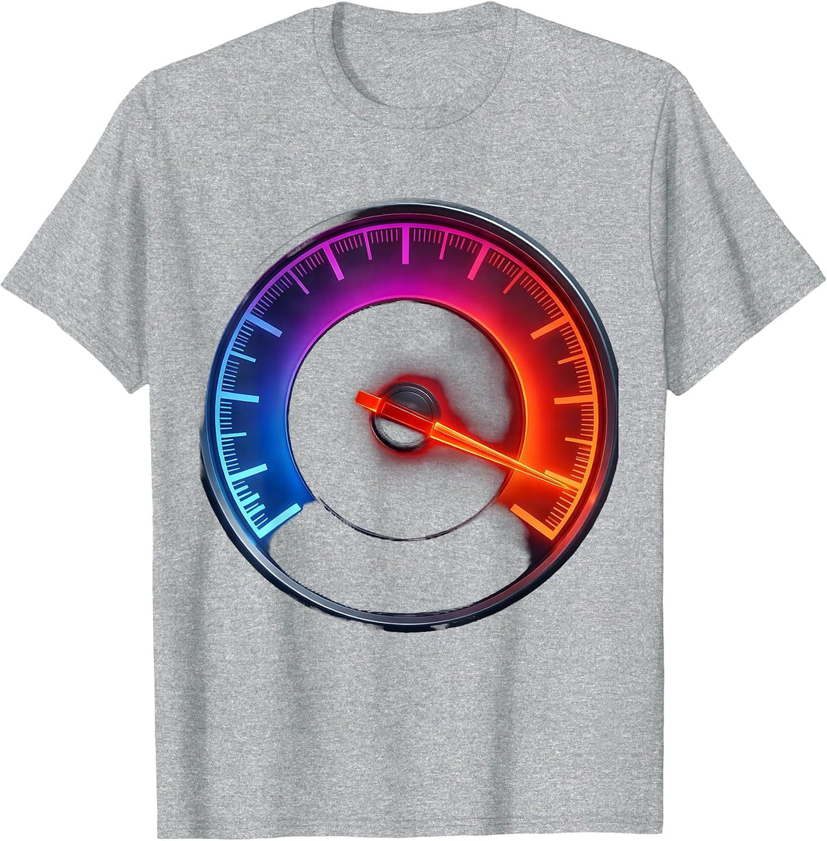 Men's ADHD Awareness Redline Speedometer Graphic T-Shirt - Heather Grey