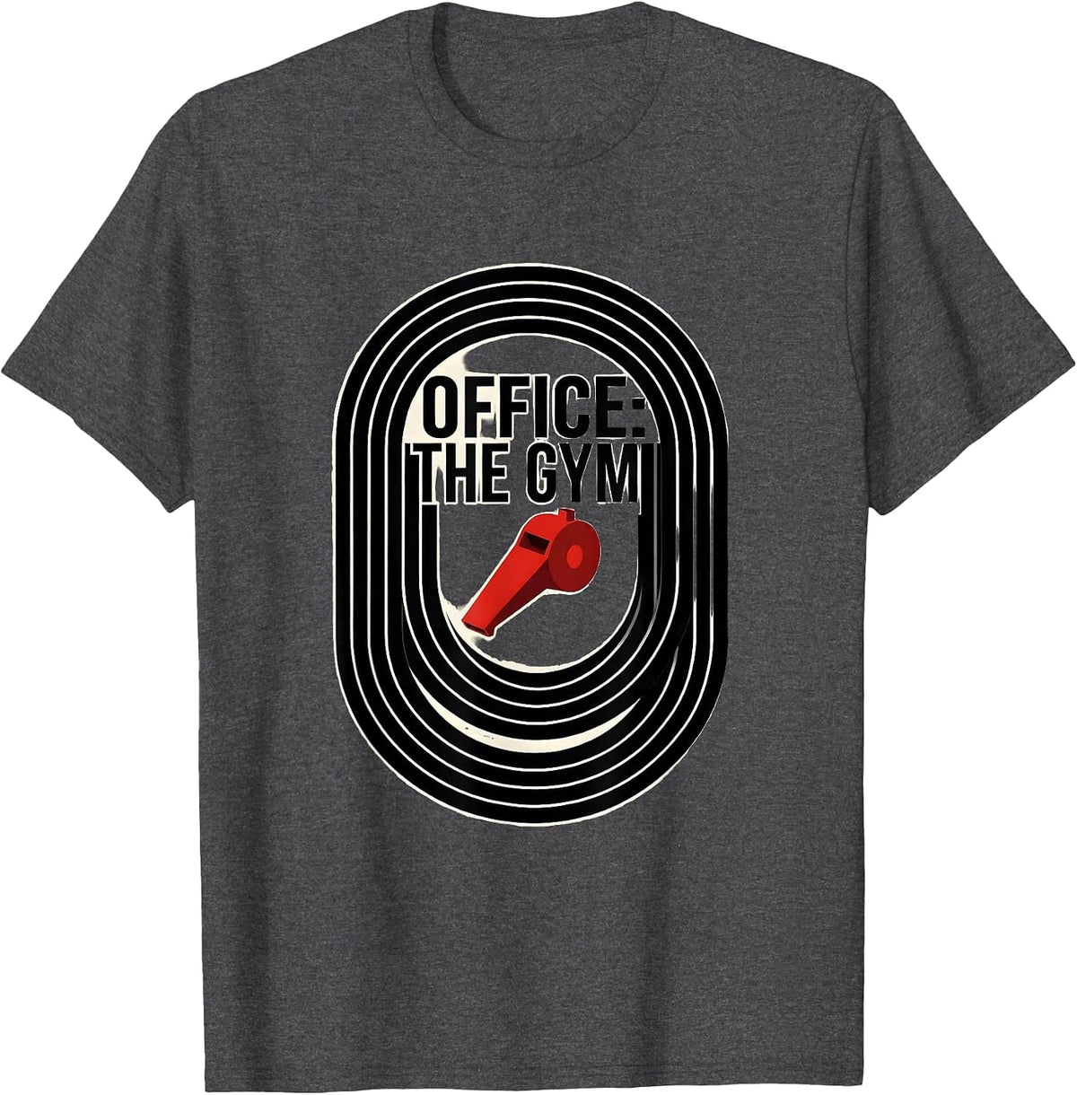 Men's Office The Gym Bauhaus Modernist PE Teacher Back To School T-Shirt - Dark Heather Grey