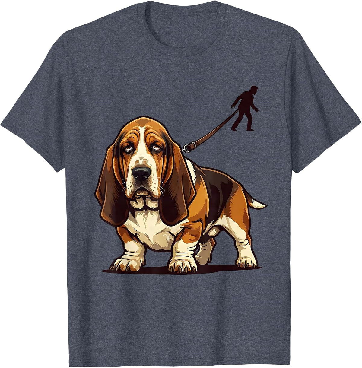 Basset Hound Mascot Funny Dog Owner Gift T-Shirt - Heather Blue