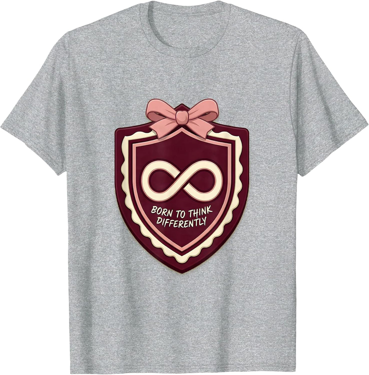 Men's Born to Think Differently Autism Awareness Design T-Shirt - Heather Grey