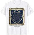 Men's Denim And Pearls Glam Vintage Ladies Party Top T-Shirt - White
