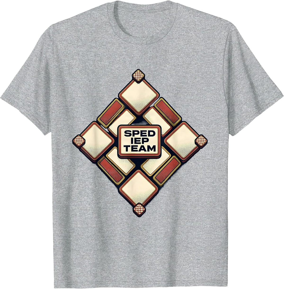 Men's SPED IEP Team Emblem Special Education Teacher Appreciation T-Shirt - Heather Grey