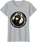 Back Floating Otter Silhouette Funny Animal Lover Humor T-Shirt, Women, Heather Grey, Medium - As Pictured