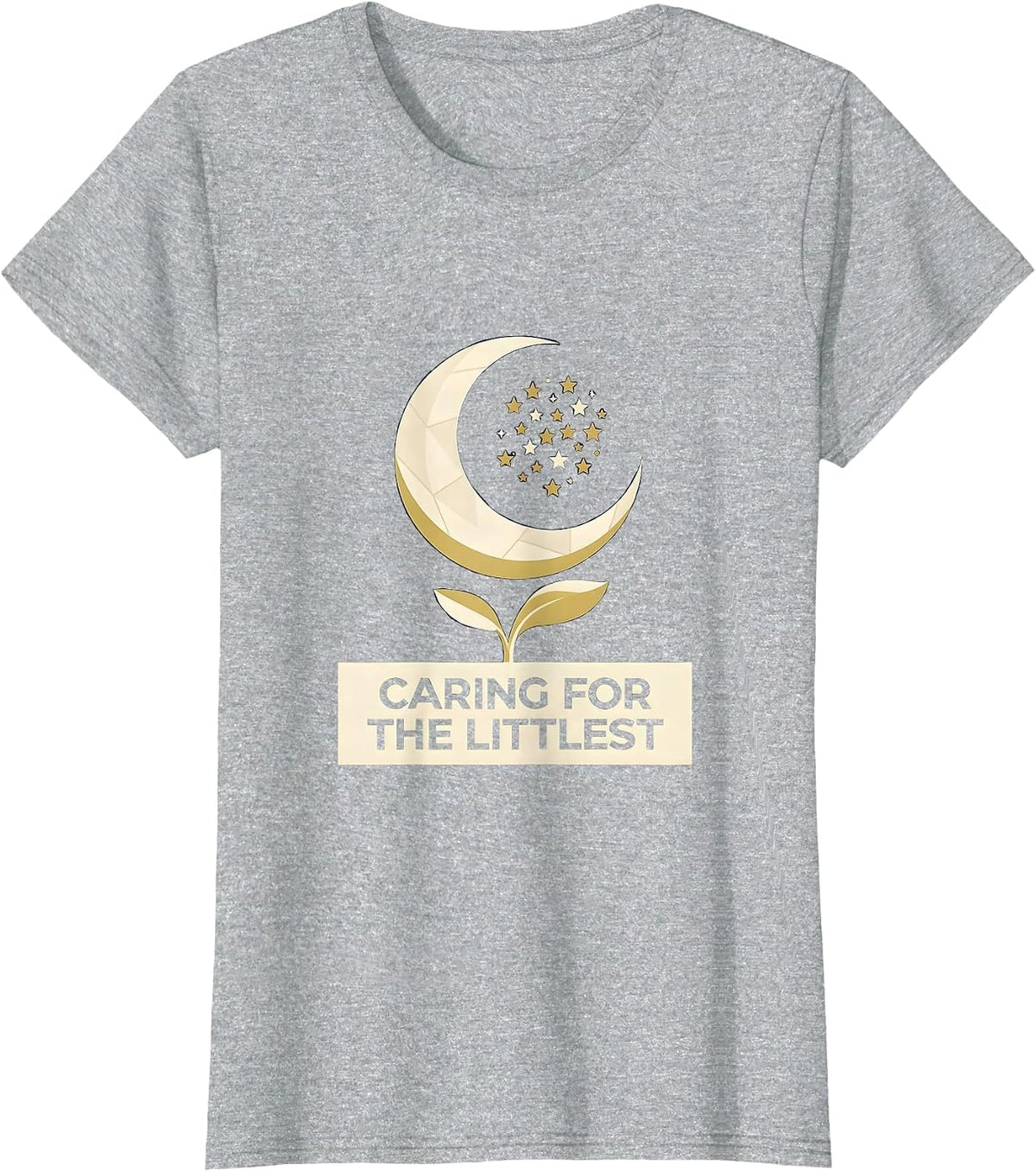 NICU Nurse Caring for the Littlest Design T-Shirt - Heather Grey