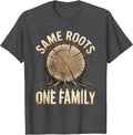 Men's Same Roots One Family Distressed Family Reunion Matching T-Shirt - Dark Heather Grey
