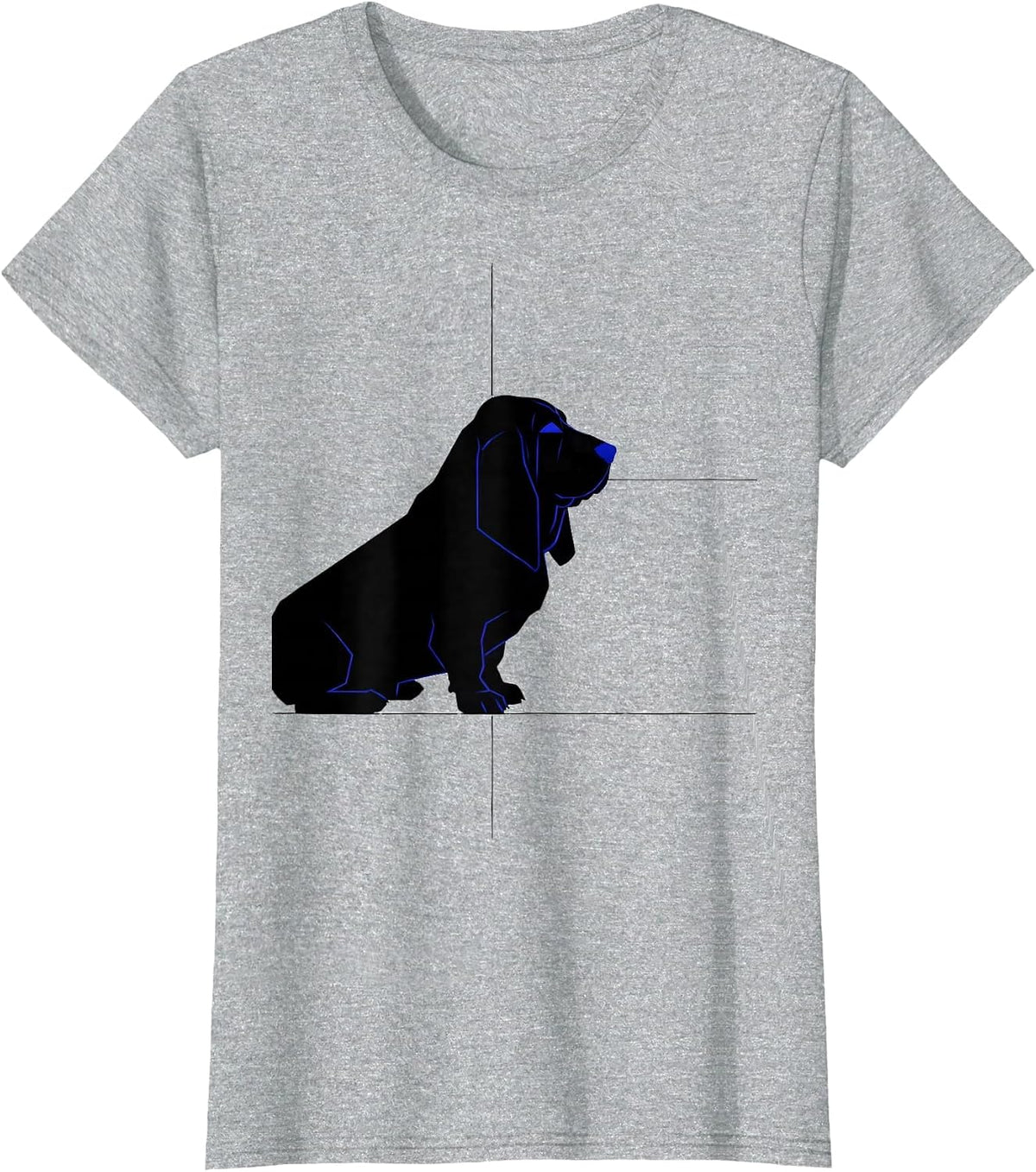 Basset Hound Dog Breed Funny Dog Lover Gift T-Shirt - Heather Grey
