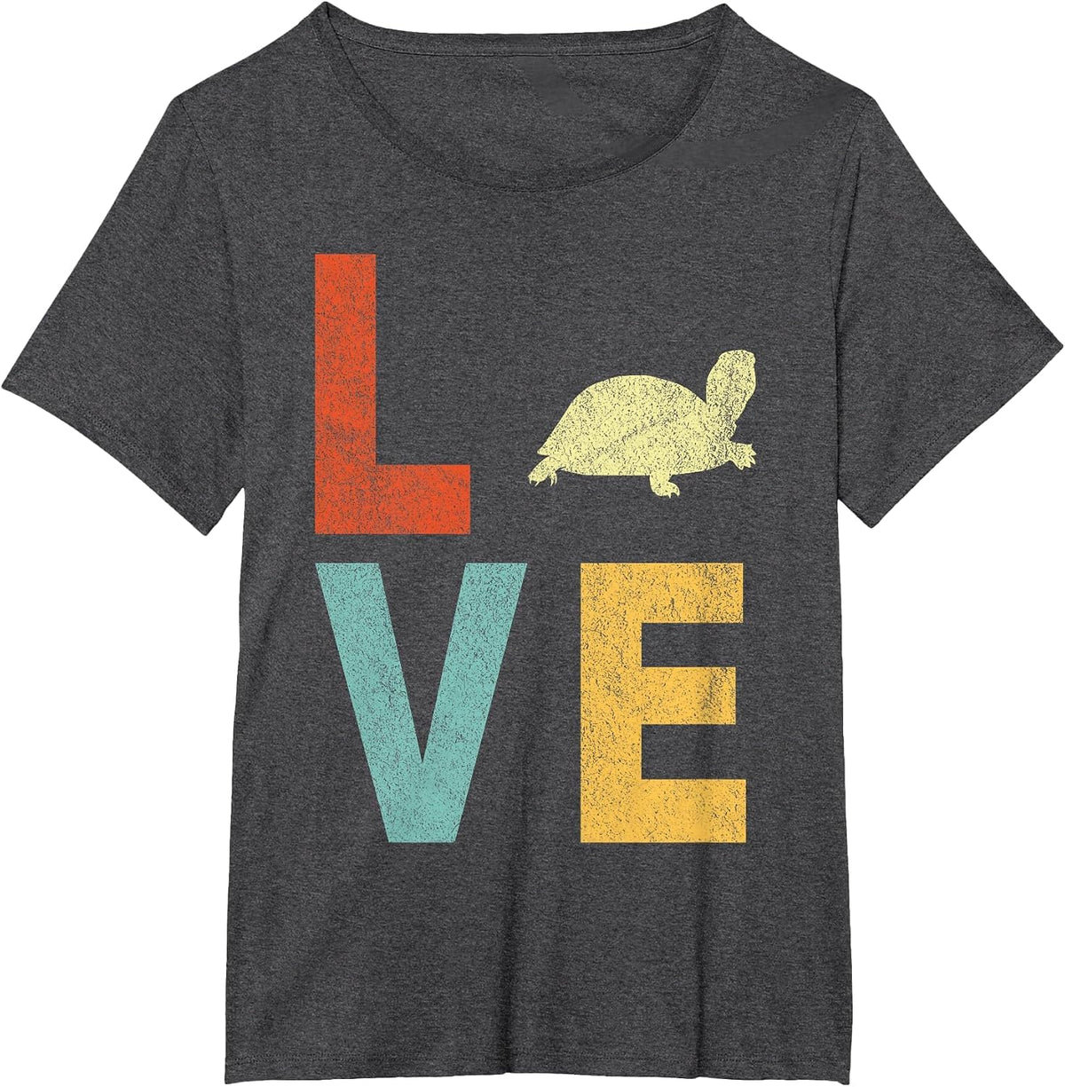 Love Tortoises Turtle Lover Funny Tortoise Quote Retro T-Shirt - Dark Heather Grey