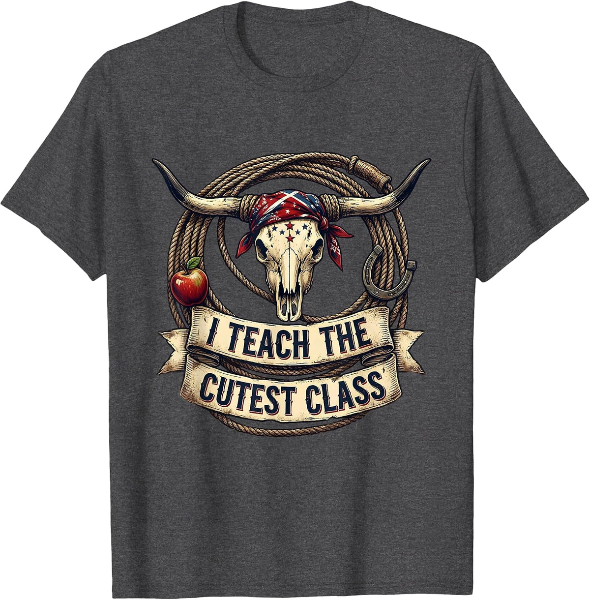I Teach The Cutest Class Kindergarten Teacher T-Shirt - Dark Heather Grey