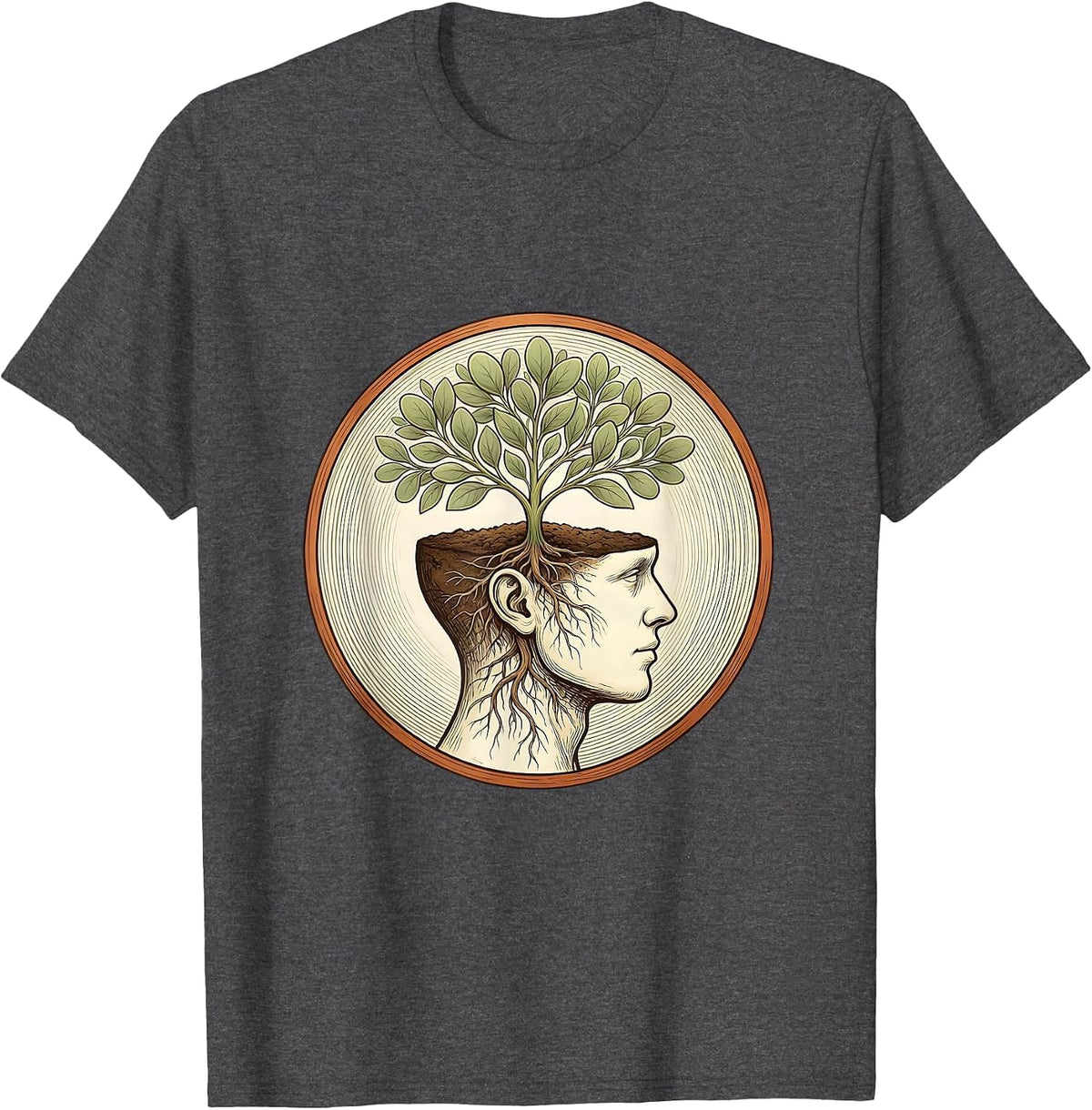 Autism Awareness Growing Mind Seedling Design T-Shirt - Dark Heather Grey