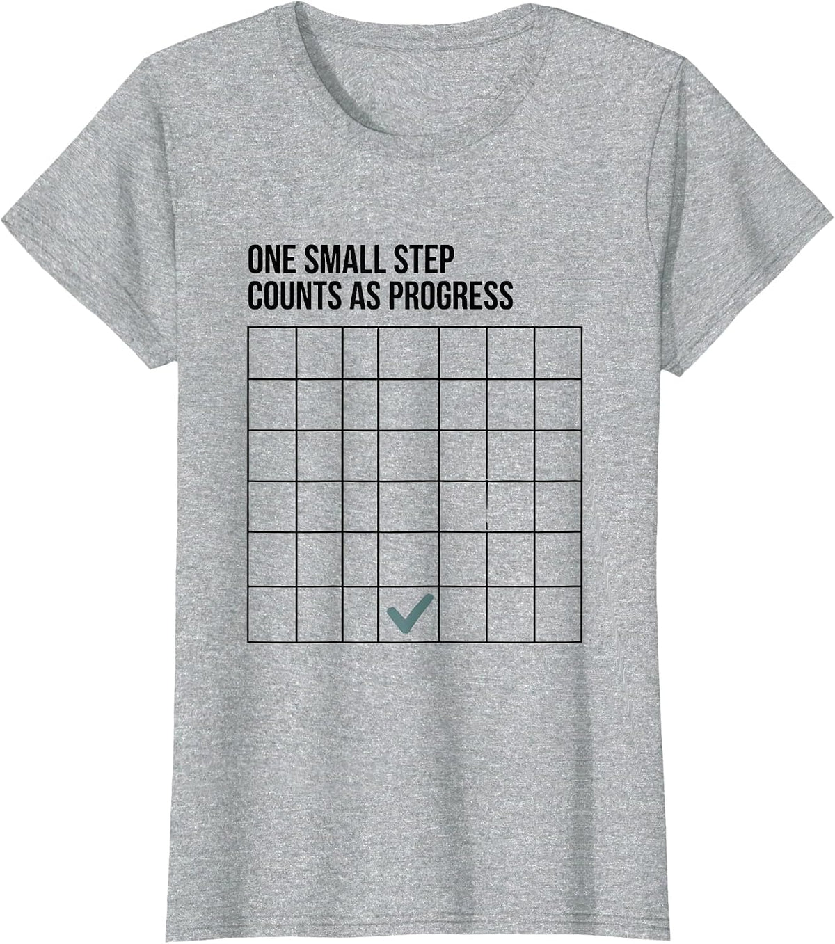 One Small Step Counts As Progress Funny Special Education T-Shirt - Heather Grey
